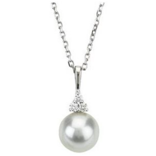 14 white freshwater cultured pearl accent necklace