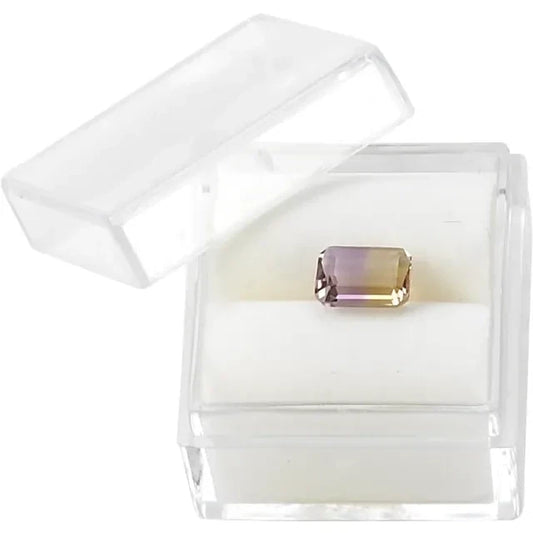 Clear Acrylic Square Gemstone Container with White Pad Insert