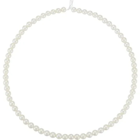 6-6.5 mm Round AAA White Unfinished Akoya Cultured Pearl Strand (B)