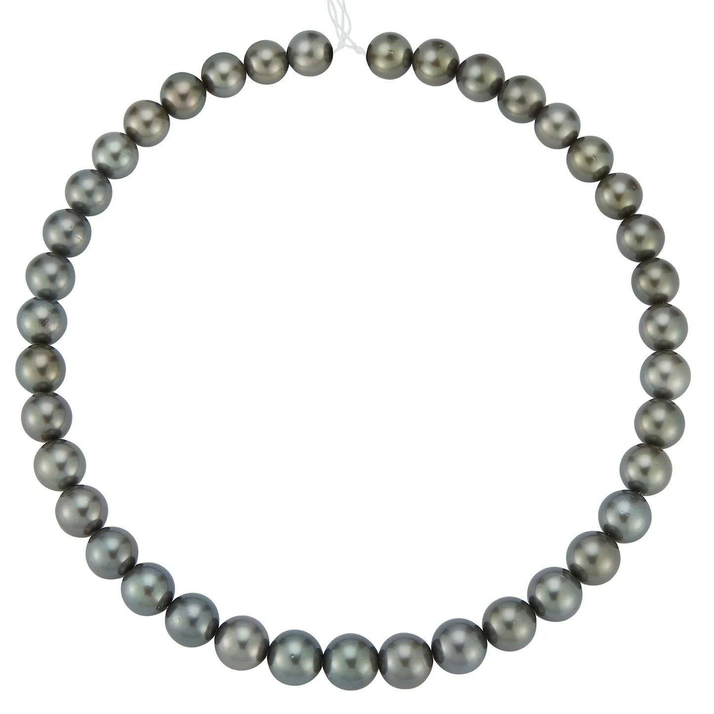 10-12 mm Round/Near Round A Medium Gray Unfinished Tahitian Cultured Pearl Strand (N)