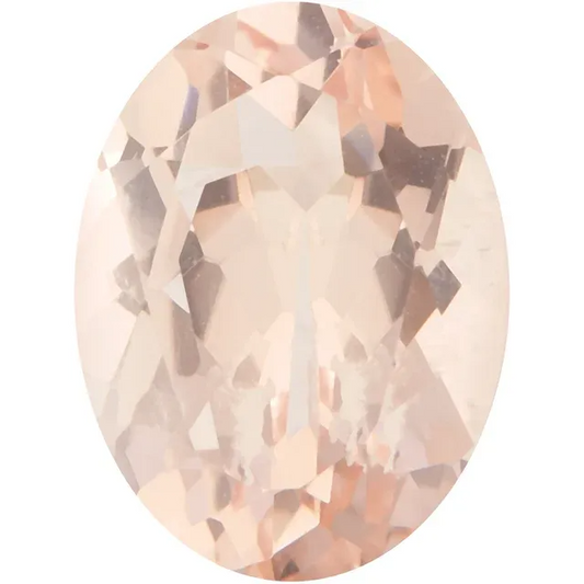 7x5 mm Oval Faceted AA Natural Peach Morganite