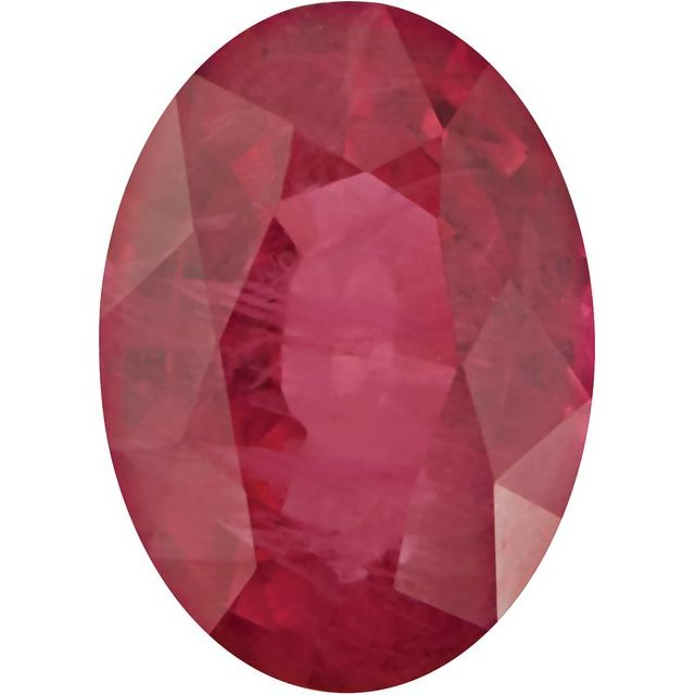 7x5 mm Oval Faceted A Natural Ruby