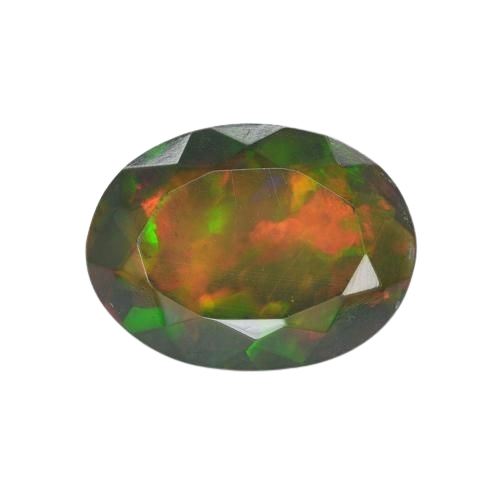 1.8 ct Oval Cut Black Opal, 11.3 x 8.5 mm From Ethiopia